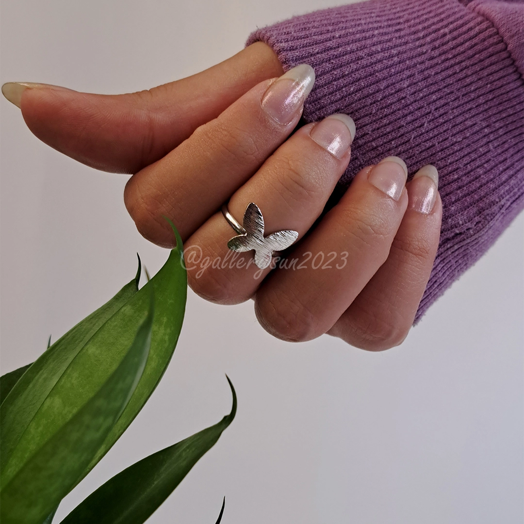 پک 5 عددی انگشتر بیضی مراقبتی نقره‌ای